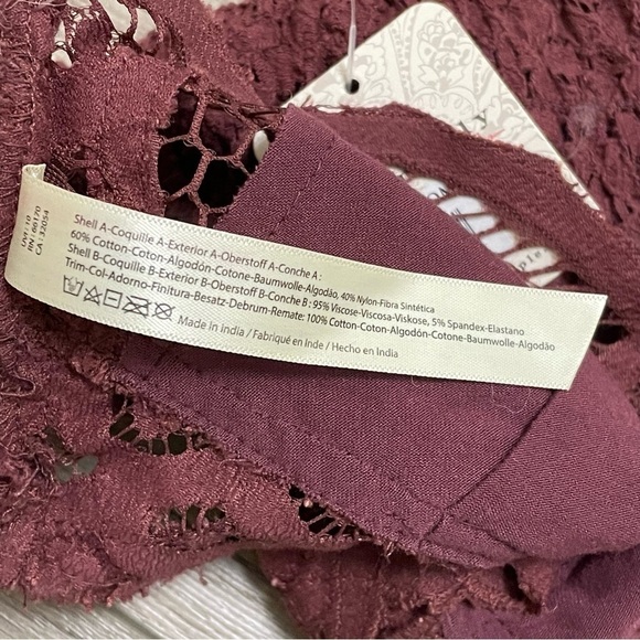 FREE PEOPLE Adella Lace Bralette In Double Dare size S NWT. - Picture 8 of 9